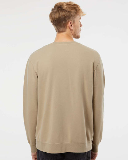 Independent Trading Co. Midweight Pigment-Dyed Crewneck Sweatshirt PRM3500 #colormdl_Pigment Sandstone