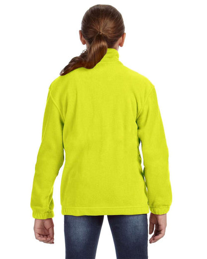 Harriton Youth Full-Zip Fleece M990Y #colormdl_Safety Yellow