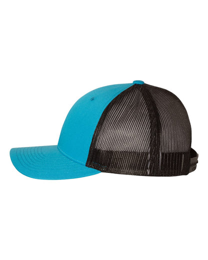Richardson Low Pro Trucker Cap 115 #color_Cyan/ Black