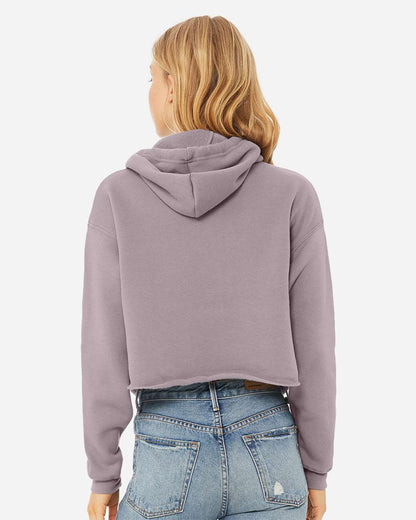 BELLA + CANVAS Women's Crop Fleece Hoodie Sweatshirt 7502 #colormdl_Storm