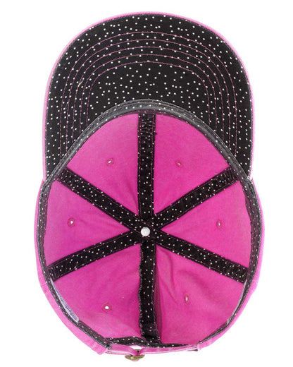 Infinity Her Women's Pigment-Dyed with Fashion Undervisor Cap CASSIE #color_Rose/ Polka Dots