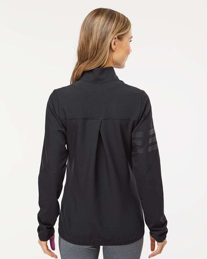 Adidas Women's Wind Resistant Full-Zip Jacket A268 #colormdl_Black/ Black