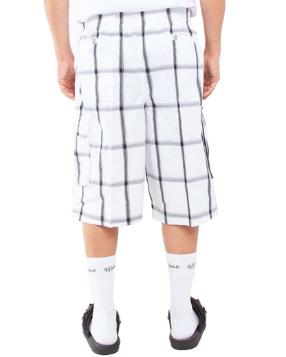 Shaka Wear Men's Plaid Shorts SHSP #colormdl_White