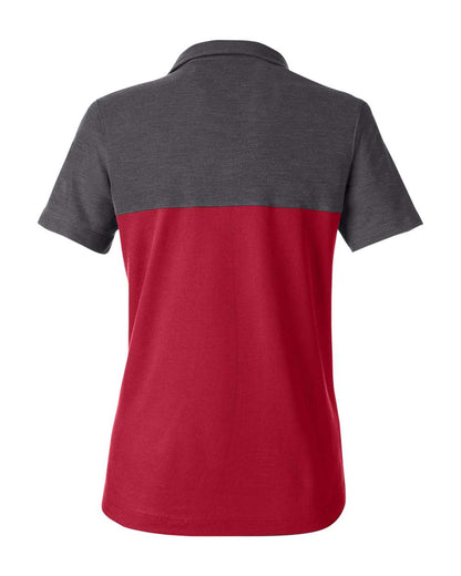 CORE365 Women's Fusion ChromaSoft™ Colorblock Polo CE112CW #color_Classic Red/ Carbon Heather