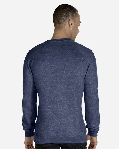 JERZEES Unisex Snow Heather French Terry Crewneck Sweatshirt 91MR #colormdl_Navy