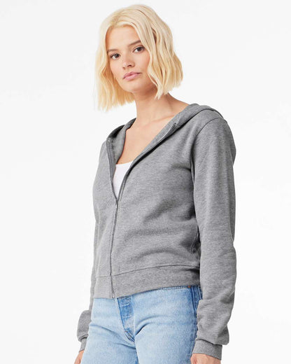 BELLA + CANVAS FWD Fashion Women's Sponge Fleece Full-Zip Hoodie 7539 #colormdl_Athletic Heather