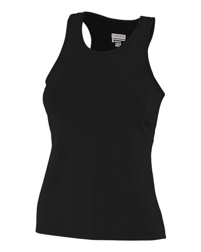 Augusta Sportswear Girls' Solid Racerback Tank Top 1203 #color_Black