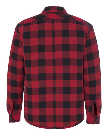 Burnside Quilted Flannel Shirt Jacket 8610 #color_Red/ Black Buffalo