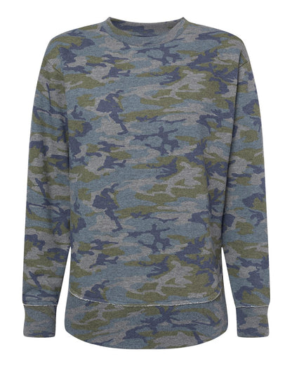 LAT Women's Weekend Fleece Crewneck Sweatshirt 3525 #color_Vintage Camo