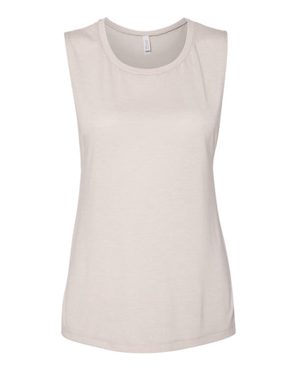 BELLA + CANVAS Women's Flowy Scoop Muscle Tank 8803 #color_Heather Dust