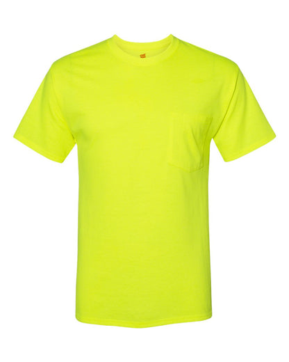 Hanes Unisex Workwear Pocket T-Shirt W110 #color_Safety Green