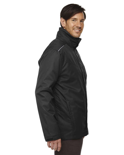 CORE365 Men's Tall Region 3-in-1 Jacket with Fleece Liner 88205T #colormdl_Black