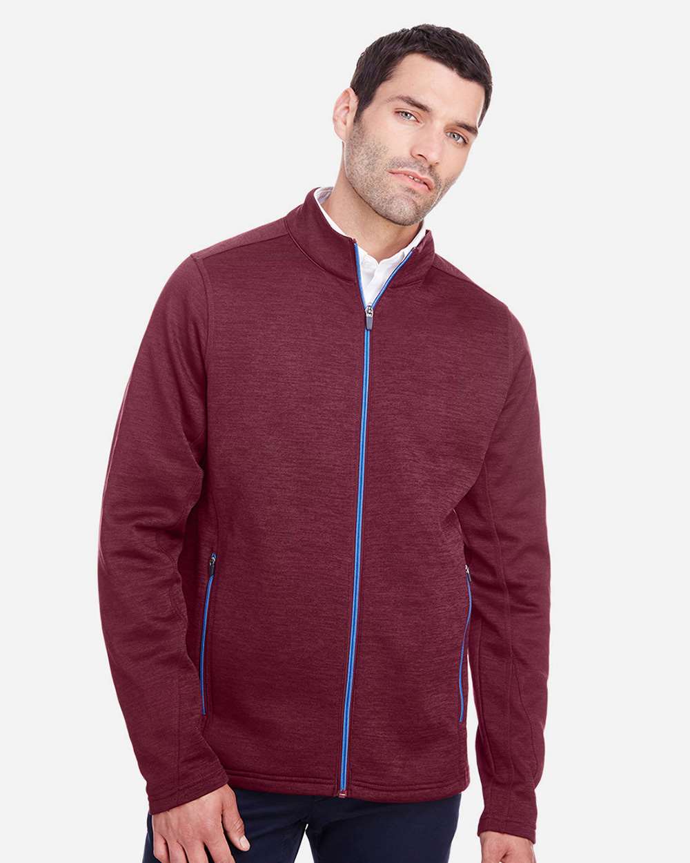 #colormdl_Burgundy Heather/ Olympic Blue