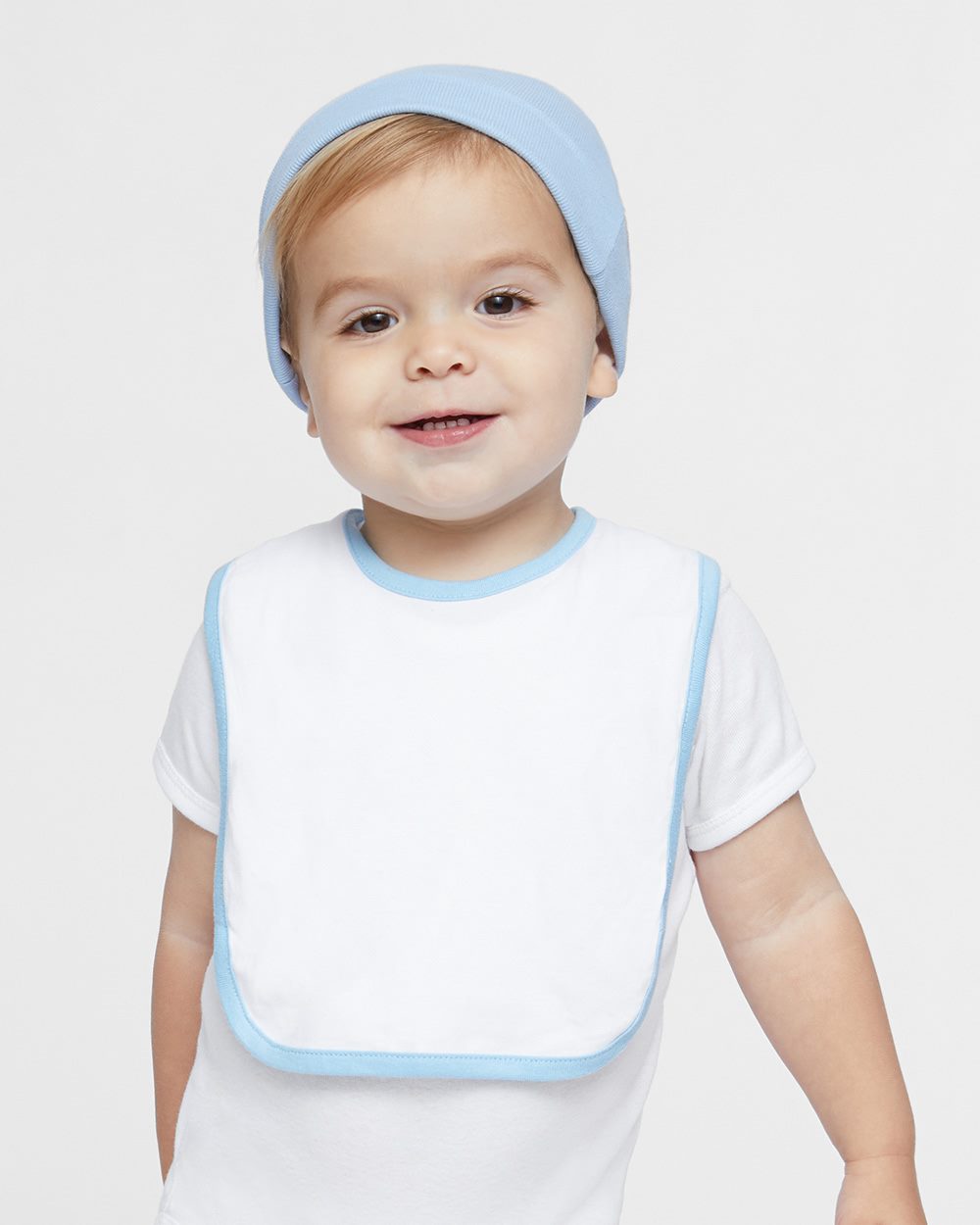Rabbit Skins Infant Contrast Trim Premium Jersey Bib 1004