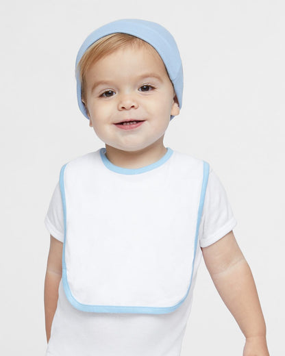 Rabbit Skins Infant Contrast Trim Premium Jersey Bib 1004 Rabbit Skins Infant Contrast Trim Premium Jersey Bib 1004