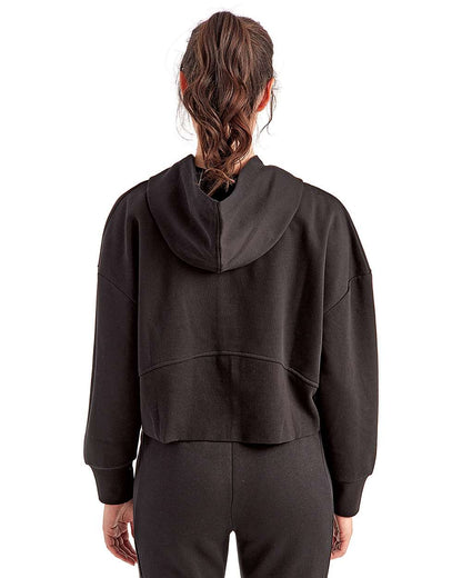 TriDri Women's Alice Half-Zip Hooded Sweatshirt TD077 #colormdl_Black