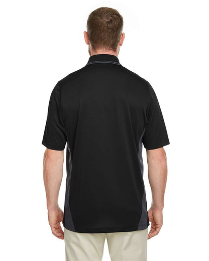 Harriton Men's Tall Flash Snag Protection Plus IL Colorblock Polo M386T #colormdl_Black/ Dark Charcoal