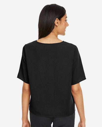 Devon & Jones Women's Perfect Fit™ Tie Front Blouse DP617W #colormdl_Black