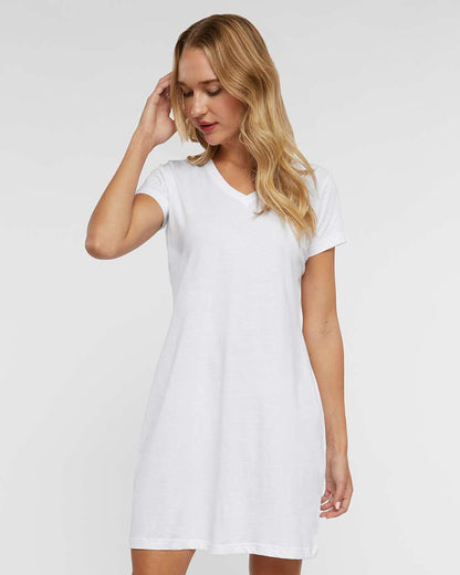 LAT Women's Fine Jersey V-Neck Coverup 3522 #colormdl_White