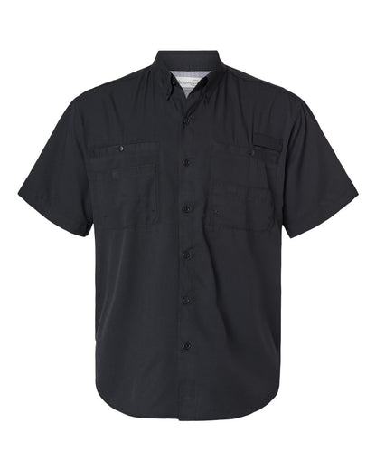 Paragon Men's Hatteras Performance Short Sleeve Fishing Shirt 700 #color_Black