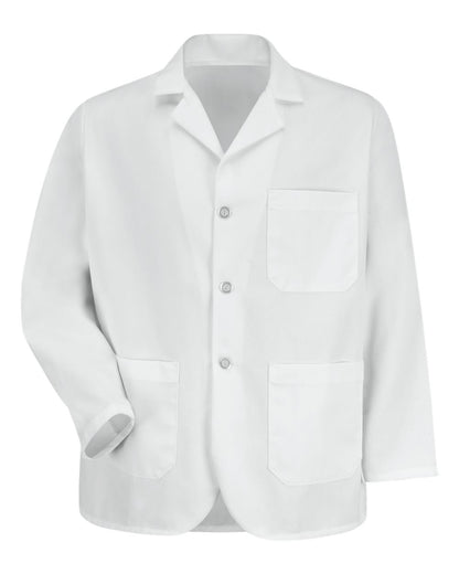 Red Kap Unisex North Collar Lapel Counter Coat 4010 #color_White