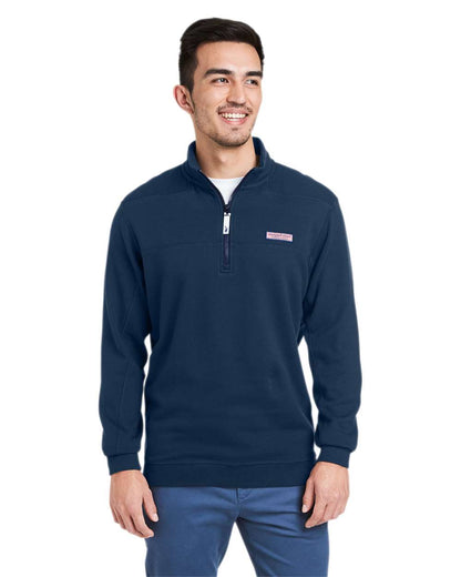 vineyard vines Men's Collegiate Shep Quarter-Zip Sweatshirt K002712 #colormdl_Vineyard Navy