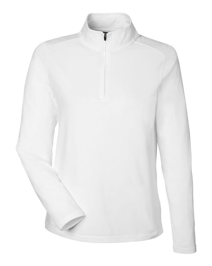 Devon & Jones Women's Raleigh Stretch Quarter-Zip Pullover DG425W #color_White