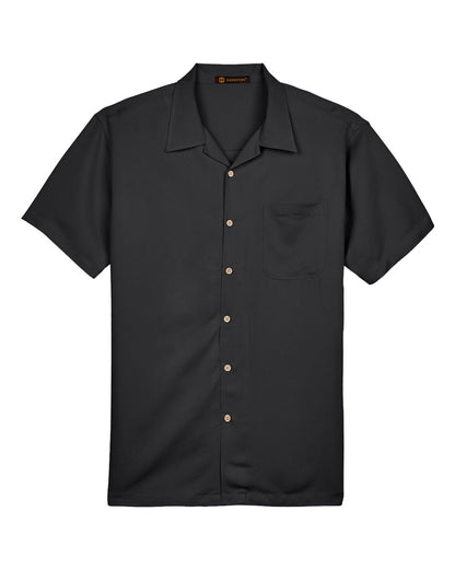 Harriton Men's Bahama Cord Camp Shirt M570 #color_Black