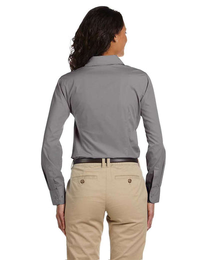 Harriton Women's Essential Poplin M510W #colormdl_Dark Grey