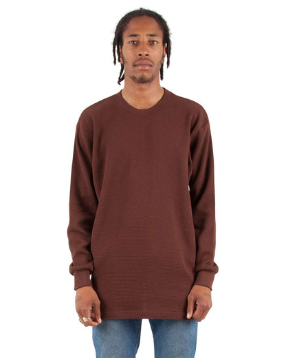 Shaka Wear Unisex Thermal T-Shirt SHTHRM #colormdl_Brown