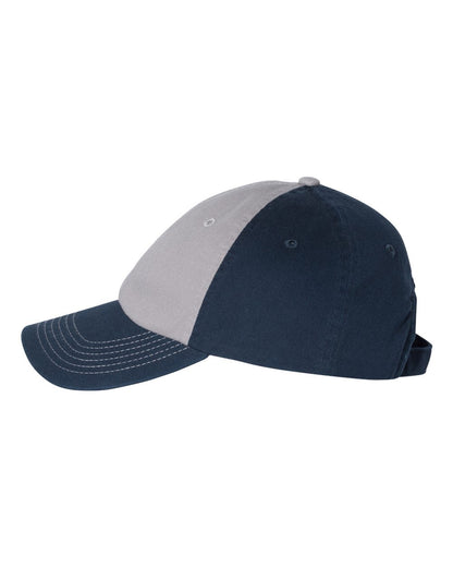 Valucap Bio-Washed Classic Dad Hat VC300A #color_Grey/ Navy