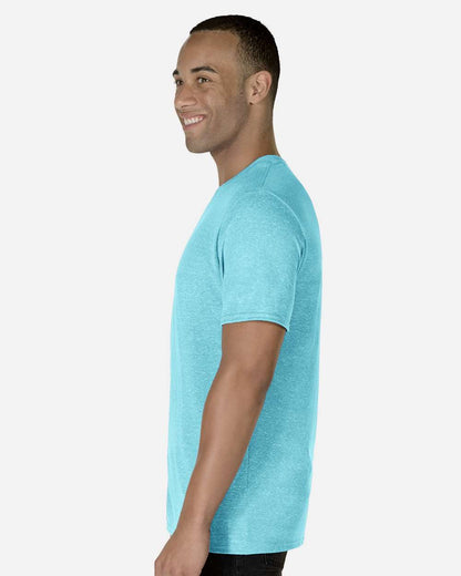 JERZEES Unisex Snow Heather Jersey T-Shirt 88MR #colormdl_Caribbean Blue