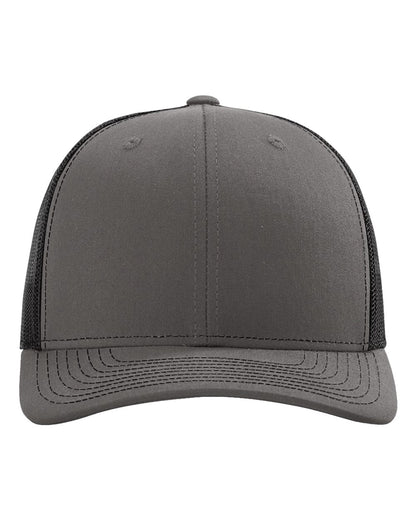 Richardson Sustainable Trucker Cap 112RE #color_Charcoal/ Black