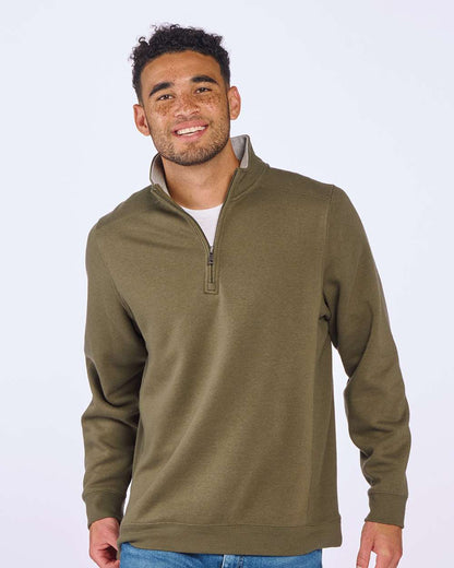 Boxercraft Fleece Quarter-Zip Pullover BM5202 #colormdl_Olive