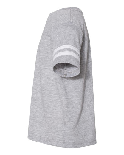 Rabbit Skins Toddler Football Fine Jersey Tee 3037 #color_Vintage Heather/ White