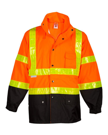 Kishigo Unisex Storm Stopper Pro Rainwear Jacket RWJ100-101 #color_Orange