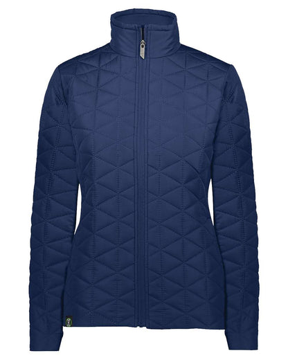 Holloway Women's Repreve® Eco Quilted Jacket 229716 #color_Navy