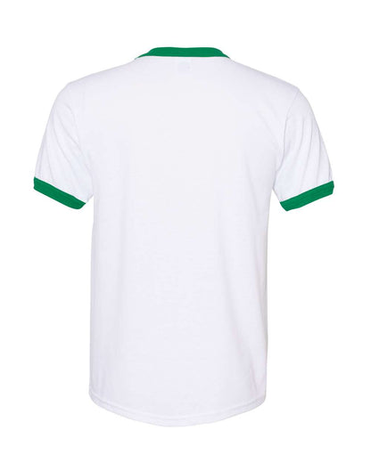 Augusta Sportswear 50/50 Ringer T-Shirt 710 #color_White/ Kelly