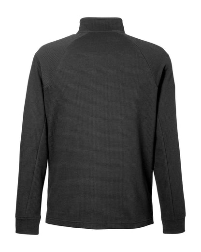 North End Men's Rhythm Waffle Quarter-Zip Pullover NE200 #color_Black