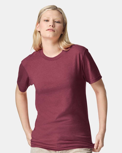 American Apparel Unisex CVC Tee 2001CVC #colormdl_Heather Cranberry