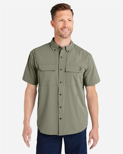 HUK Men's Creekbed Short Sleeve Shirt H150183 #colormdl_Moss