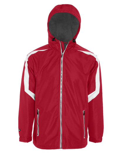 Holloway Men's Charger Hooded Jacket 229059 #color_Scarlet/ White