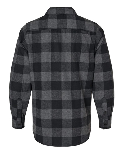 Burnside Yarn-Dyed Long Sleeve Flannel Shirt 8210 #color_Charcoal/ Black Buffalo