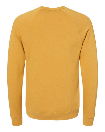 BELLA + CANVAS Unisex Sponge Fleece Raglan Crewneck Sweatshirt 3901 #color_Heather Mustard