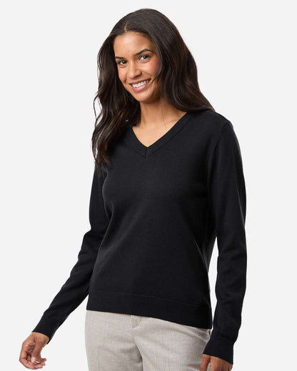 Devon & Jones Women's New Classics V-Neck Sweater DG445W #colormdl_Black