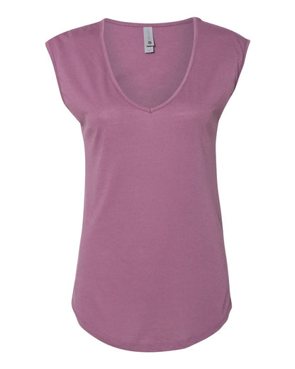 Next Level Women's Festival Sleeveless Deep V-Neck T-Shirt 5040 #color_Shiraz