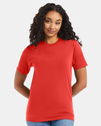 Hanes Unisex Beefy-T® T-Shirt 5180 #colormdl_Poppy Red