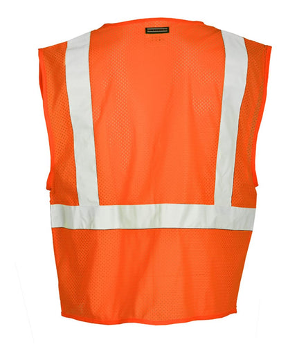 Kishigo Unisex Self Extinguishing Mesh Vest FM419-420 #color_Orange