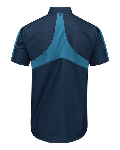 Red Kap Men's Tall Mimix™ Pro+ Short Sleeve Work Shirt With OilBlok SX46T #color_Navy/ Teal