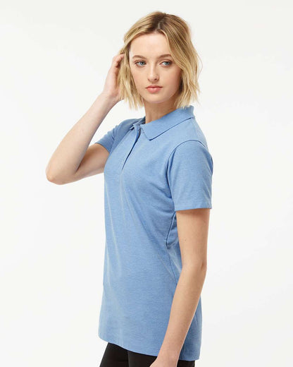 Tultex Women's 50/50 Sport Pique Polo 401 #colormdl_Heather Light Blue